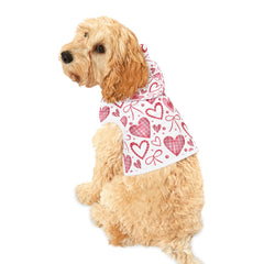 Pet Hoodie - Pink Hearts and Bows - Spoil Your Pet - Valentine's Day