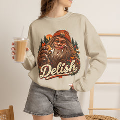 Delish Bigfoot Forest Crewneck Sweatshirt- S’Mores