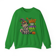 Halloween Cat 'What the Hex?' Crewneck Sweatshirt