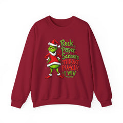 Rock - Paper - Scissors - Throat Punch- Dr. Seuss Grinch Christmas Sweatshirt