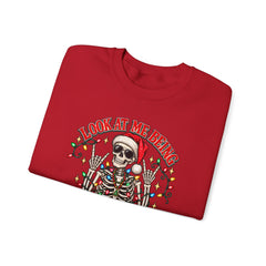 Christmas Skeleton Unisex Sweatshirt - Rude Humor - Party Sweatshirt- Holiday Humor