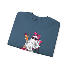 Boo-gie Bitch Ghost Crewneck Sweatshirt — Cute Retro Halloween Graphic
