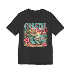 Coastal Cowgirl Tee — "Howdy Shore" Beach Western Graphic T-Shirt