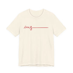 Love Signature T-Shirt – Minimal Red Script Tee