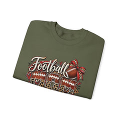 Football Mom Crewneck Sweatshirt — Leopard & Bow Team Spirit