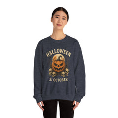 Halloween Pumpkin Sweatshirt | Cozy Fall Sweater for Halloween Lovers, Unisex Crewneck Sweatshirt, Spooky Seasonal Apparel, October [...]