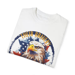 Their bravery, our freedomsT-shirt - Military Branches, Right to Bear Arms, American Flag