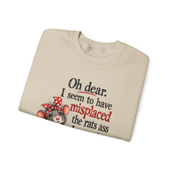 Sarcastic Crewneck Sweatshirt - Don’t Give A Rats Ass