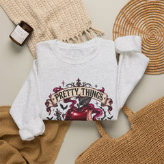 Crewneck Sweatshirt — “Pretty Things Can Be Poison” Gothic Apple Graphic