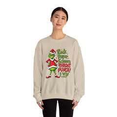 Rock - Paper - Scissors - Throat Punch- Dr. Seuss Grinch Christmas Sweatshirt