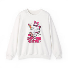 Boo-gie Bitch Ghost Crewneck Sweatshirt — Cute Retro Halloween Graphic