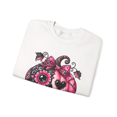 Pink Sugar Skull Pumpkin Sweatshirt ~ Halloween Vibes