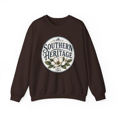 Southern Heritage Crewneck Sweatshirt — Vintage Magnolia Graphic