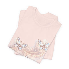 Butterfly Sparkle Tee — Pastel Crystal Butterflies Graphic T-Shirt