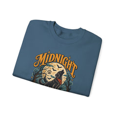 Midnight Howl Club Sweatshirt — Moonlit Wolves Graphic Crewneck
