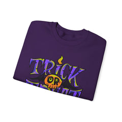 Halloween 'Trick or Treat' Crewneck Sweatshirt — Retro Candy Graphic
