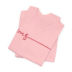 Love Signature T-Shirt – Minimal Red Script Tee