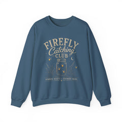 Firefly Catching Club Sweatshirt — Vintage Mason Jar Summer Nights Crewneck - Southern Heritage