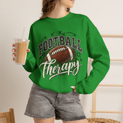 Football Therapy Sweatshirt — Vintage Football Graphic Crewneck