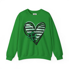 St. Patrick's Day Heart Sweatshirt - Unisex Heavy Blend Crewneck