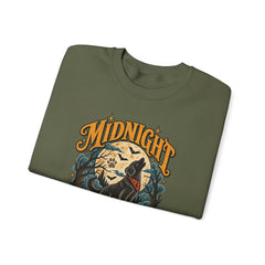 Midnight Howl Club Sweatshirt — Moonlit Wolves Graphic Crewneck