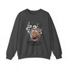 Sassy Coffee Sweatshirt - Cozy Unisex Crewneck, Halloween Fashion, Gift for Coffee Lovers, Fall Apparel, Cute Casual Style