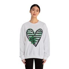 St. Patrick's Day Heart Sweatshirt - Unisex Heavy Blend Crewneck