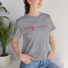 Love Signature T-Shirt – Minimal Red Script Tee