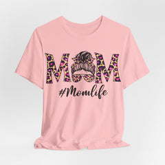 Mom Life Cheeta Print Unisex Jersey Tee - Fun Floral Design for Mothers