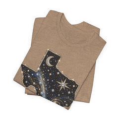 Texas Night Sky Tee — Celestial Moon & Stars State Graphic T-Shirt
