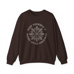 “Have Yourself a Merry Little Christmas” Snowflake Gildan Crewneck Sweatshirt