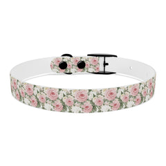 Dog Collar- White and Pink Roses