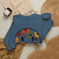 Floral Smile Sweatshirt — Retro Fall Flowers Smiley Crewneck