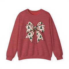Christmas Bow Crewneck Sweatshirt — Festive Holiday Bow Sweatshirt