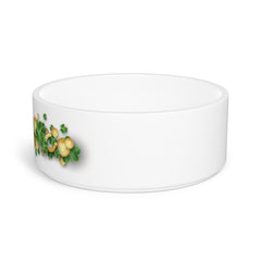 St. Patrick's Day Pet Bowl - Festive Shamrocks, Coins & Horseshoes Design for Dogs and Cats