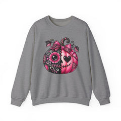 Pink Sugar Skull Pumpkin Sweatshirt ~ Halloween Vibes