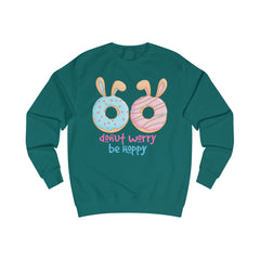 Donut Worry Be Happy Unisex Sweatshirt - Fun & Comfy Easter Design