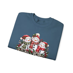 Winter is Better with Friends - Snowmen Crewneck Sweatshirt, Cozy Christmas Apparel, Holiday Festive Sweatshirt