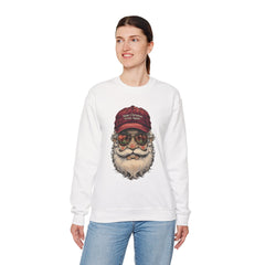Santa With 'Make Christmas Great Again' Cap Crewneck Sweatshirt