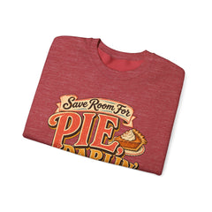 Crewneck Sweatshirt — “Save Room for Pie, Darlin’” Retro Thanksgiving Pullover
