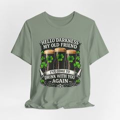 St. Patrick’s Pub Tee – “Hello Darkness My Old Friend, I’ve Come to Drink With You Again”