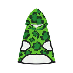 Pet Hoodie - Green Leopard Print Dog Hoodie for St. Patrick's Day