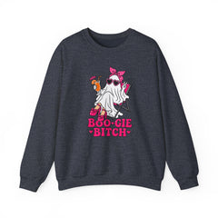 Boo-gie Bitch Ghost Crewneck Sweatshirt — Cute Retro Halloween Graphic