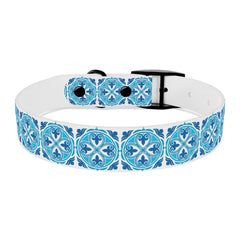 Dog Collar- Blue Mexican Talavera Tile Print