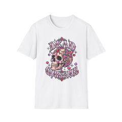 "Dead Gorgeous" T‑Shirt- Skull Floral- Halloween Vibes