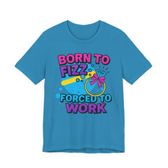 Born to Fizz Tee, Fun Graphic T-Shirt, Unisex Comedy Shirt, Surprise Jewelry Reveals, Bella Canvas