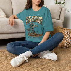 Dust, Distance & Daylight T-Shirt — Vintage Windmill Graphic Tee for Outdoor Lovers- Southern Heritage