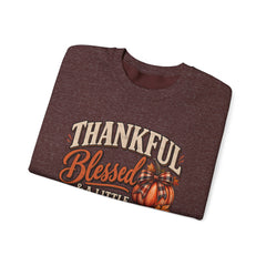 "Thankful, Blessed & a Little Stressed" Fall Pumpkin Sweatshirt