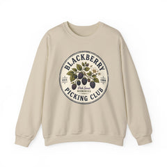 Blackberry Picking Club Crewneck Sweatshirt — Vintage Fruit Patch Design