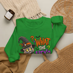 Halloween Cat 'What the Hex?' Crewneck Sweatshirt